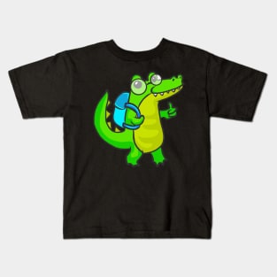 Crocodile animal motif alligator animal welfare for children Kids T-Shirt